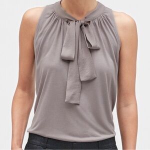 Banana Republic sleeveless tie neck top